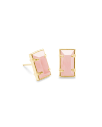 Kendra Scott Stud Earrings in Rose Quartz 202//252